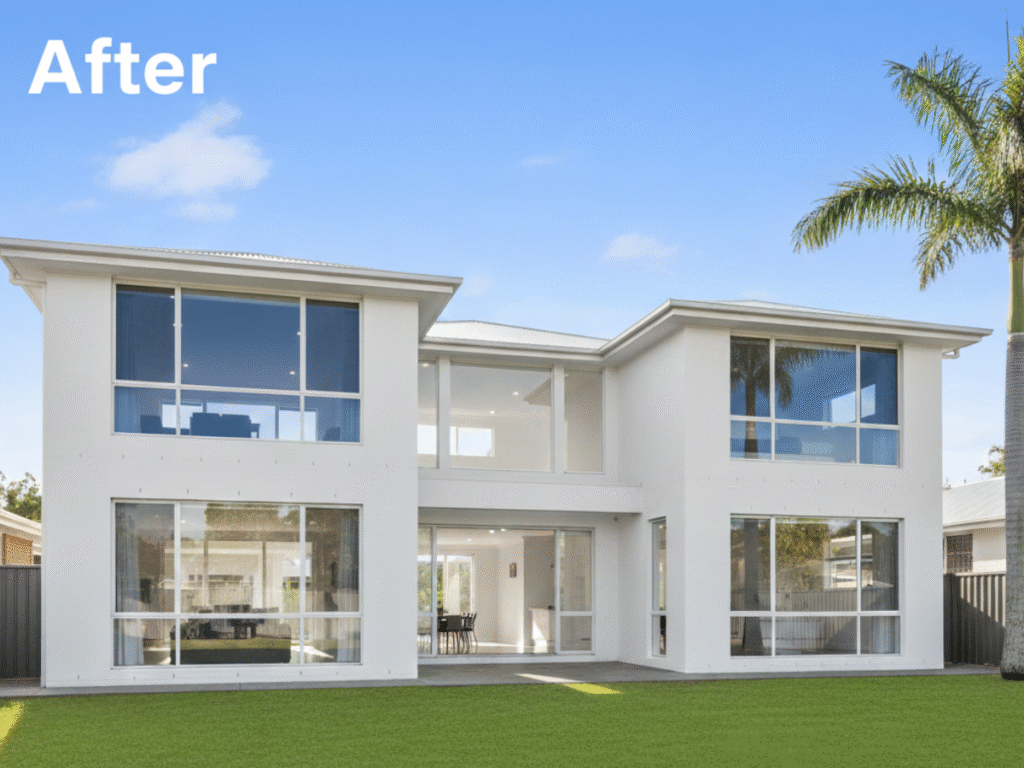 Home window after tinting in Townsville