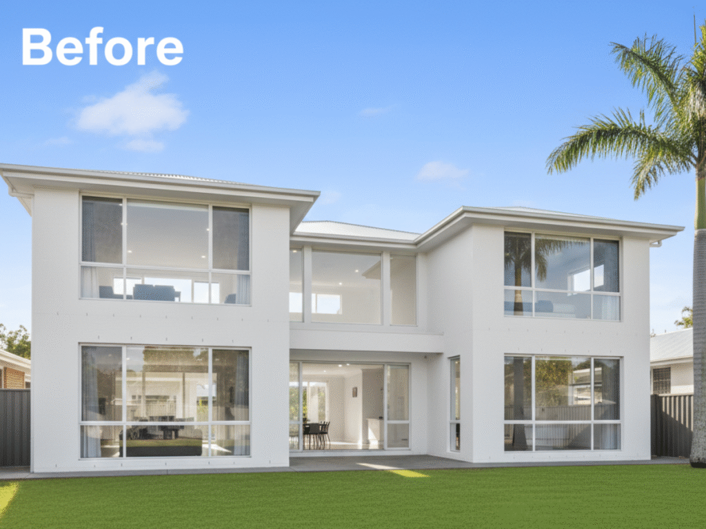 Home window before tinting in Townsville