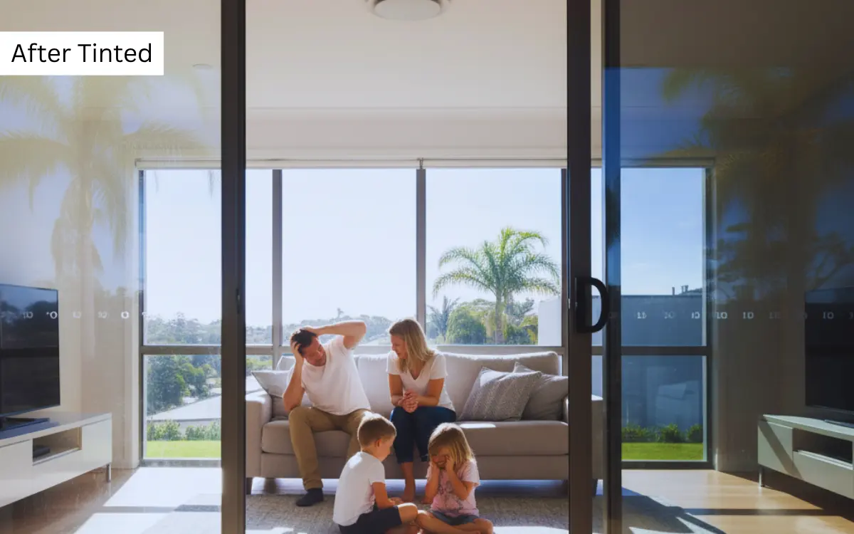 after home window tinting installation in Townsville showing heat and glare reduction
