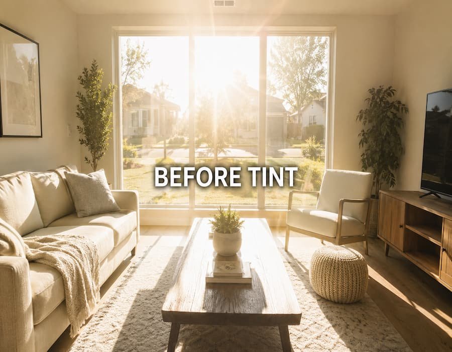 before-home-window-tinting-townsville Before residential window tinting in Townsville home